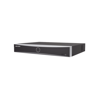 [N4-DS-7608NXI-K1(B)-220808] NVR 12 Megapíxel (4K) / 8 canales IP / AcuSense (Evita Falsas Alarmas)  / Reconocimiento Facial / 1 Bahía de Disco Duro / HDMI en 4K / Sin Puertos PoE