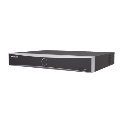 [N4-DS-7608NXI-K1-210975] NVR 12 Megapíxel (4K) / 8 canales IP / AcuSense (Evita Falsas Alarmas)  / Reconocimiento Facial / 1 Bahía de Disco Duro / HDMI en 4K