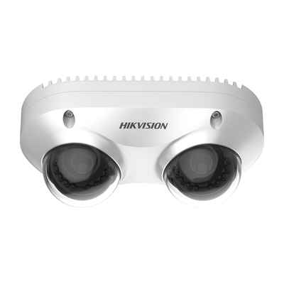 [N4-DS-2CD6D52G0-IHS-199778] PanoVu Series / Lente Dual de 5 Megapixel / 2 Lentes Fijos de 2.8 mm / Recomendado para Pasillos o Esquinas / IP67 / IK10 / PoE / WDR 120 dB / 10 mts IR / Entrada y Salida de Audio y Alarma / MicroSD