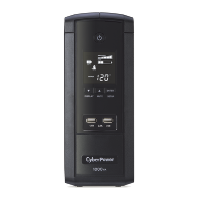 [N4-BRG1000AVRLCD-5Y-205717] UPS de 1000 VA/600 W, Topología Línea Interactiva, Entrada 120 Vca NEMA 5-15P, Tipo Torre, Con 10 Tomas NEMA 5-15R, 5 años de garantía