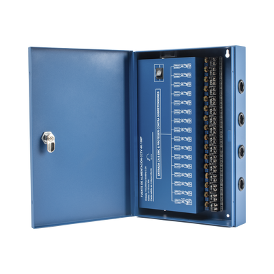 [N4-XP-16DC-20-4KV-176094] Fuente de Poder Profesional HEAVY DUTY @ 20 Amperes / 16 Canales / Hasta 1.25A por Salida / Ajuste Independiente de 11 a 15 Vcc por Salida / Protección Contra Sobrecargas / Filtro de Ruido Especial para Cámaras 4K.