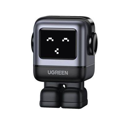 [N4-15550-224280] Cargador Mini GaNRobot 30W serie UNO | 1 USB-C de Carga Rápida | Tecnología GaN II | Multiprotocolo PD/QC/SCP/FCA | Carga Inteligente | Pantalla LED | Zapato Magnético Extraíble | Thermal Guard | Color Negro.