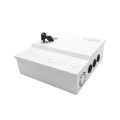 [N4-PLK12DC16ABK-210391] Fuente de poder profesional de 12 Vcc @ 16 A / para 16 cámaras / Con capacidad de batería de respaldo / Requiere batería / Voltaje de entrada de 96-264 Vca
