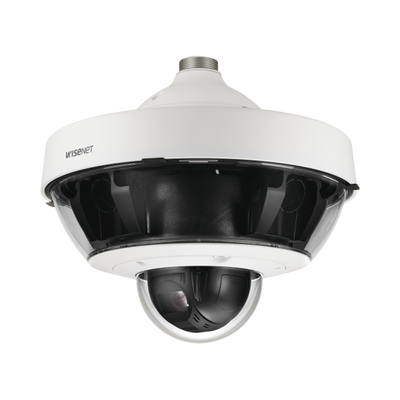 [N4-PNM-9322VQP-200837] Cámara IP Multisensor 8 - 20 MP (4 sensores de 2 o 5 MP) lentes intercambiables con PTZ 2 MP 32X / Hasta 5 tarjetas SD de 256 GB / WDR de hasta 150dB / IP66 / IK10