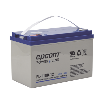 [N4-PL-110-D12-71055] Batería 12 Vcc / 110 Ah / Ciclo Profundo / AGM-VRLA / Uso en Aplicación Fotovoltaica /Terminales Tipo Tornillo HEX M6