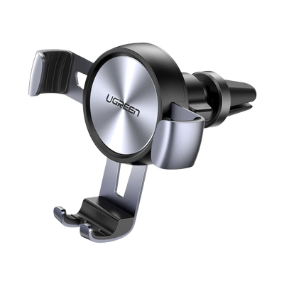 [N4-50564-208456] Soporte de Celular para Automóvil en Rendija de Ventilación / Sistema de Gravedad / Rotacion de 360° /Angulo Multiple / Almohadillas de Goma Antideslizantes / Amplia Compatibilidad con dispositivos de 4'' a 7'' / Color Negro