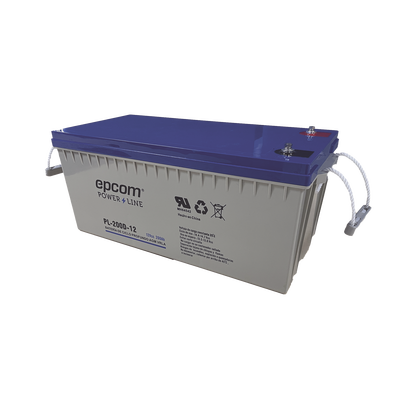 [N4-PL200D12-225266] Batería 12V @ 200 Ah / AGM-VRLA Ciclado Profundo / Uso en Aplicaciones Fotovoltaicas y de Respaldo /Terminales Tipo Tornillo HEX M6