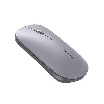 [N4-90373-206913] Mouse inalámbrico 2.4 GHz | Ultra Delgado y Silencioso | DPI 1000/1600/2000/4000 (Ajustable) | Alcance 10m | Scroll de Aluminio | Adaptable a diferentes superficies | Diseño suave al tacto | Contiene Receptor USB | Color Gris.
