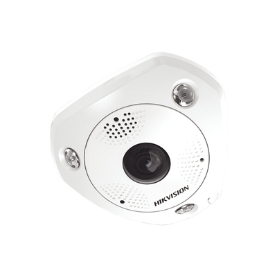 [N4-DS-2CD63C5G0-IVS(B)-207742] Fisheye IP 12 Megapixel / DEWARPING / Lente IMMERVISION / 180° - 360° / WDR 120 dB / Heat Map / Exterior IP67 / IK10 / Entrada y Salida de Audio y Alarma / Múltiples Vistas / microSD