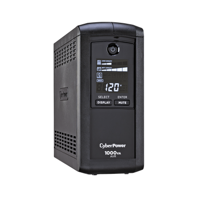 [N4-CP1000AVRLCD-80785] UPS de 1000 VA/600 W, Topología Línea Interactiva, Entrada 120 Vca NEMA 5-15P, Tipo Mini Torre, Con 9 Tomas NEMA 5-15R