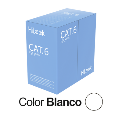 [N4-NC-1LN6UU/CCA-232961] Bobina de Cable UTP 305 Mts / Cat 6 (24 AWG) / Color Blanco / PVC (CM) / Uso en Interior / CCA (Cobre con Aluminio) / Aplicaciones de CCTV y Redes de Datos