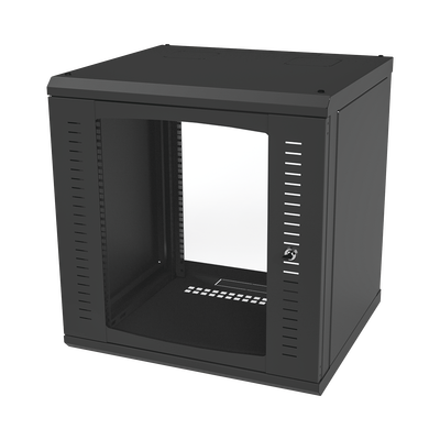 [N4-SR-1912-GFP-74709] Gabinete para Montaje en Pared Cuerpo Fijo, con 12 Unidades de Rack, de 19in, Puerta de Cristal Templado, Fabricado en Acero