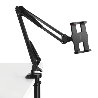 [N4-50394-211593] Soporte para Tableta con Brazo tipo Perezoso / Brazo Ajustable y Cabezal de 360° / 3 Perillas de Ajuste / Soporta dispositivos de 4'' a 12.9'' de hasta 1.5 KG / ABS + Metal de Alta Calidad.