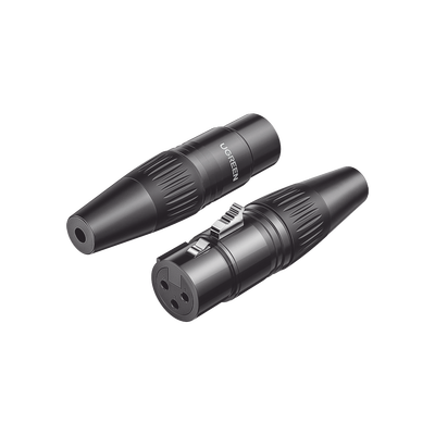 [N4-80440-206914] Conector de Audio XLR Tipo Canon Hembra / PVC / ABS / Aleación Zinc / Anti Oxidante / Anti Caida / Sin Aflojarse /Apertura Ajustable de 6.0 a 7.0 mm / Soldable