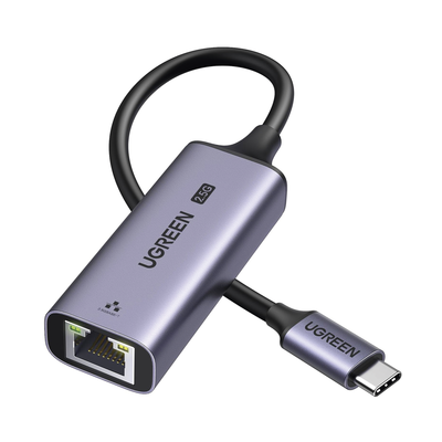 [N4-25052-229904] Adaptador USB-C 3.1 GEN1 a Ethernet 2.5G | Thunderbolt 4/3 | Chip de Última Generación RTL8156BG | Caja de Aluminio |  Diseño Reforzado | Indicadores Led | Compacto y Portátil.