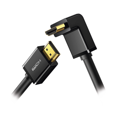 [N4-10174-216814] Cable HDMI 2.0  en Angulo de 90°  / 3 m / 4K@60Hz / HDR / 3D / HEC (Canal Ethernet HDMI) / ARC (Canal de Retorno de Audio / CEC / 32 canales de Audio / HDCP 2.2 / Dolby Atmos / 18 Gbps / Blindaje Múltiple