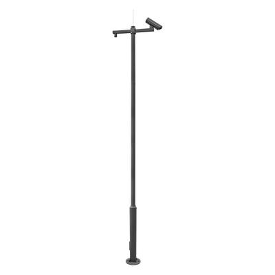 [N4-XGA-POLE-6M-143903] Poste Seccionado de 6 Metros / Especializado para la Instalación de Videovigilancia / Incluye Base de Cimentación y Brazo para Cámara PTZ / Color Negro