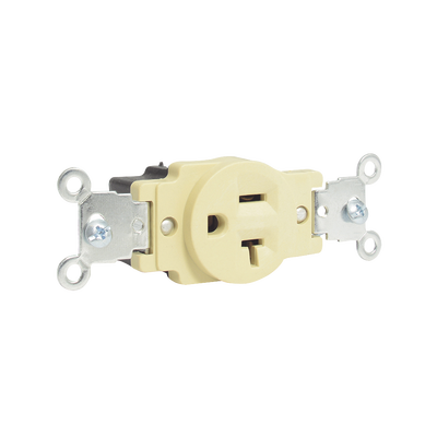 [N4-SYS-136402-192315] Contacto Sencillo /15 A 125V / Tapa Marfil /Base negra/ No Nema.