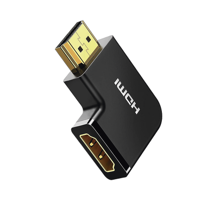 [N4-20112-225159] Adaptador HDMI Tipo L Macho a Hembra / Hacia Abajo / HDMI 2.0  4K@60Hz / Proporciona Flexibilidad Sin Doblar los Cables HDMI
