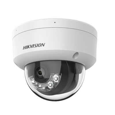 [N4-DS-2CD3141G2-LIUF-236584] [Dual Light] Domo IP 4 Megapixel / Lente 2.8 mm / 30 mts IR + 30 mts Luz Blanca / Micrófono Integrado / Antivandálico IK08  / Exterior IP67 / H.265 / PoE / ONVIF / Micro SD