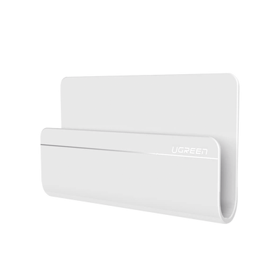 [N4-30394-215608] Soporte de Pared Adhesivo para Teléfono / Diseño de Montaje en Pared / Protección De Silicona Antideslizante / Anti Arañazos / Adhesivo 3M / Soporta Dispositivos 165*81*26.5 mm. / Caja De ABS / Color Blanco