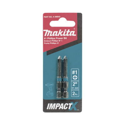 [N4-A-96643-185888] Punta phillips # 1 de 2” (51mm) impact-x punta ph1, blister con 2 piezas.