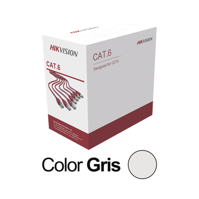 [N4-DS-1LN6U-G-174444] Bobina de cable UTP 305 mts / Cat6 (23 AWG) / Color Gris / PVC (CM) / Uso en Interior / 100% Cobre / Aplicaciones de CCTV y Redes de Datos