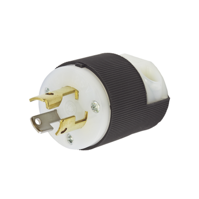 [N4-HUB-HBL-4720C-204986] Clavija Industrial con Bloqueo de Media Vuelta / 15 A 125 V CA / 2 Polos 3 Hilos / Color Blanco y Negro / Nema L5-15P.