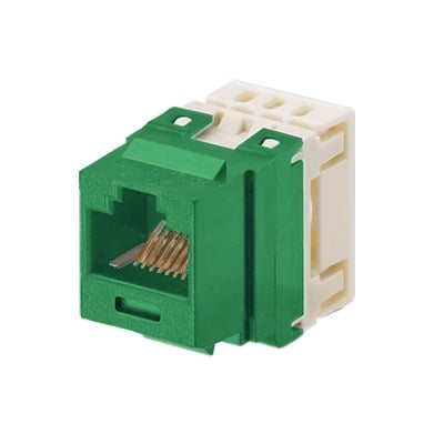 [N4-NKP5E88MGR-74313] Conector Jack Estilo 110 (de Impacto), Tipo Keystone, Categoría 5e, de 8 posiciones y 8 cables, Color Verde