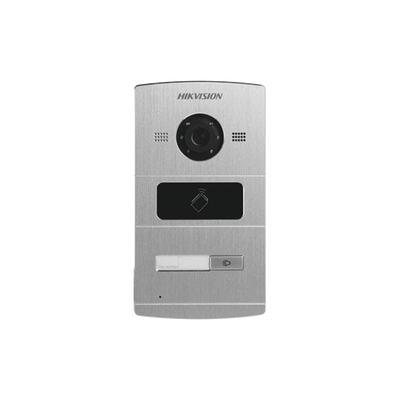 [N4-DS-KV8102-IM-169294] Frente de Calle IP 1.3 Megapixel / Lector de Tarjetas MIFARE para Función de Acceso / Compatible con Videoportero IP HIKVISION