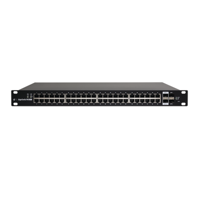 [N4-ES-48-750W-72474] Switch EdgeMAX Administrable de 48 Puertos Gigabit con PoE+/PoE Pasivo 24V + 2 Puertos SFP + 2 Puertos SFP+, 750 W