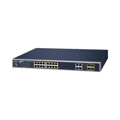 [N4-WGSW-20160HP-80476] Switch Administrable 16 puertos 10/100/1000 802.3at PoE 230W y 4 puertos GigabitTP/SFP Combo