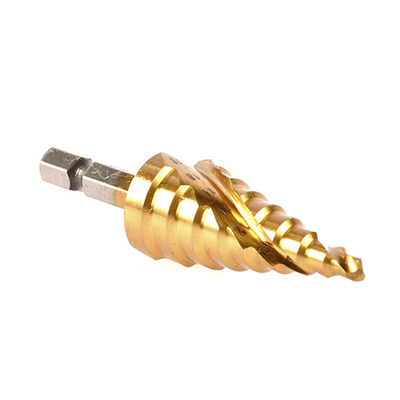 [N4-D-40185-187956] Broca escalonada espiral de 1/4" hss-tin 4-20 mm, blíster con una pieza.