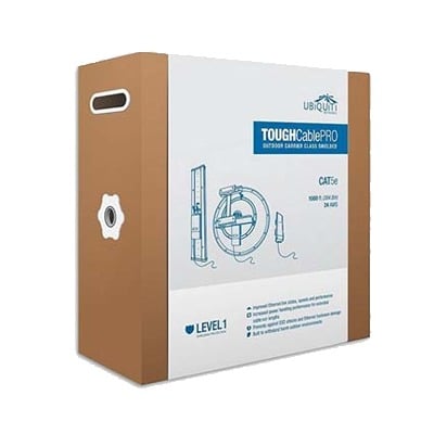 [N4-TCPRO/1000-66083] Bobina de cable de 305 metros, Cat5e exterior blindado color negro, ideal para proteger tu red de ambientes extremos y descargas electrostáticas