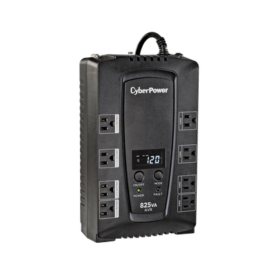 [N4-CP825AVRLCD-80786] UPS de 825 VA/450 W, Topología Línea Interactiva, Entrada 120 Vca NEMA 5-15P, Tipo Gabinete Compacto, Con 8 Tomas NEMA 5-15R