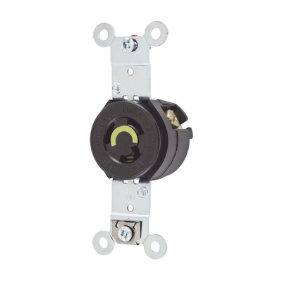 [N4-HUB-HBL-4710-207965] Receptáculo Sencillo de Media Vuelta/ 15 A 125 V CA / 2 Polos 3 Hilos / Nema L5-15R.