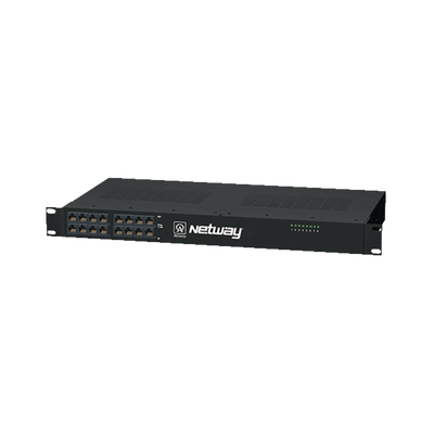 [N4-NETWAY8-89497] Midspan de 8 puertos, montaje en rack de 19". Ofrece alimentación PoE a los dispositivos alcanzando distancias de hasta 600m.