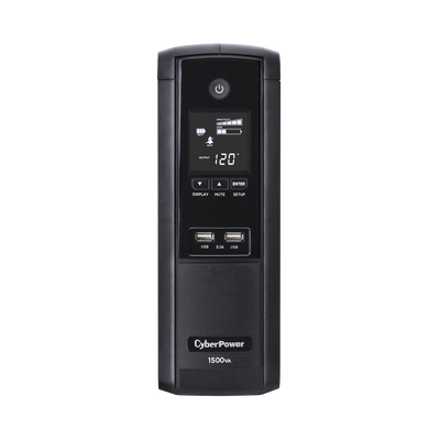 [N4-BRG1500AVRLCD5Y-171184] UPS de 1500 VA/900 W, Topología Línea Interactiva, Entrada 120 Vca NEMA 5-15P, Tipo Torre, Con 12 Tomas NEMA 5-15R, 5 años de garantía