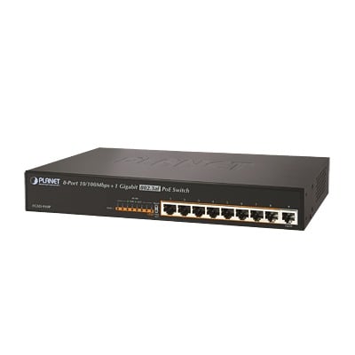[N4-FGSD-910P-69759] Switch no adminsitrable PoE de 8 Puertos PoE 100BaseTX + 1 Puerto 100/1000Base-T con 150W de Potencia Total