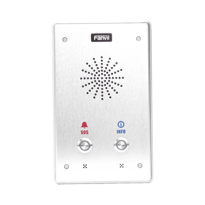 [N4-I12-N-02P-165868] Intercomunicador IP, 2 líneas SIP, 2 relevadores con 2 botónes para llamada, anti-vandálico, IP65 e IK10, PoE
