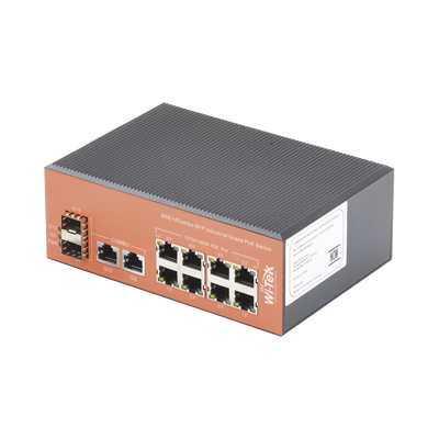 [N4-WI-PS310GF-I-170796] Switch Industrial PoE+ no administrable de 8 Puertos 10/100/1000Mbps + 2 SFP Combo, 150 W