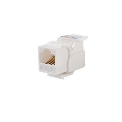 [N4-LP-KJ-516-WH-65960] Módulo Jack Keystone Cat5e sin herramienta (toolless) para faceplate - Color Blanco