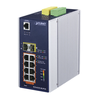 [N4-IGS-6325-8UP2S-188661] Switch Industrial Administrable Capa 3, 8 Puertos Gigabit PoE 802.3bt+, 2 Puertos 1 G / 2.5 G SFP+
